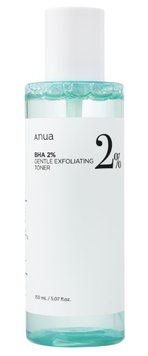 Відлущувальний тонер для обличчя з саліциловою кислотою ANUA BHA 2% GENTLE EXFOLIATING TONER M00041 фото