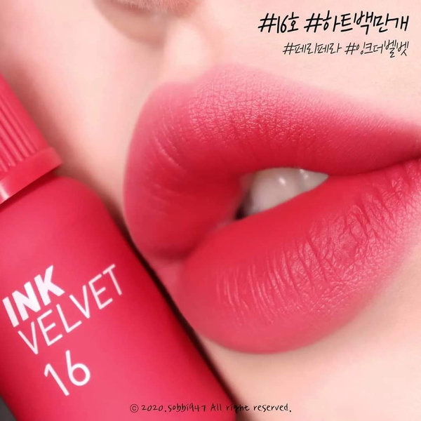 Матовий тінт для губ PERIPERA INK VELVET 016 HEART FUCHSIA PINK  M00768 фото