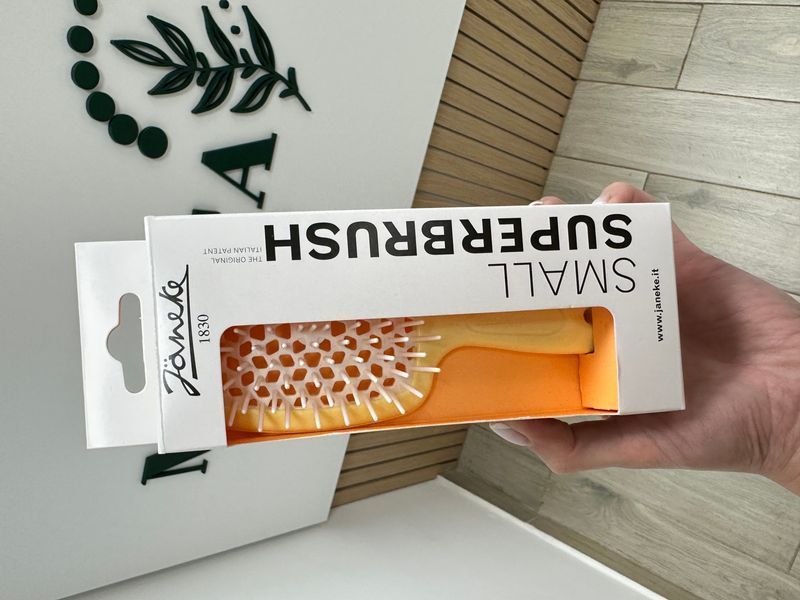 Щетка для волос Superbrush Janeke Small желтая с белой серединкой M00464 фото