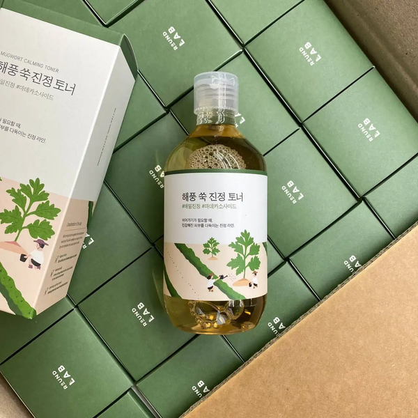 Заспокійливий тонер з морським полином ROUND LAB Mugwort Calming Toner 300 ml M00914 фото