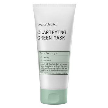 Очищувальна маска з глиною та спіруліною Logically, Skin Clarifying Green Mask, 100 мл  W-0025 фото