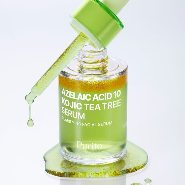 Сыворотка против акне с чайным деревом, азелаиновой и коевой кислотами Purito Seoul Azelaic Acid 10 Kojic Tea Tree Serum МО1548 фото