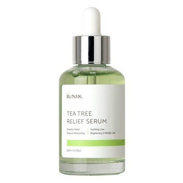 Заспокійлива протизапальна сироватка із чайним деревом IUNIK TEA TREE RELIEF SERUM  M00424 фото