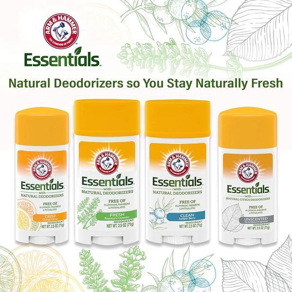 Дезодорант с натуральными веществами с цитрусовым ароматом Arm & Hammer Essentials 71 г M00002 фото