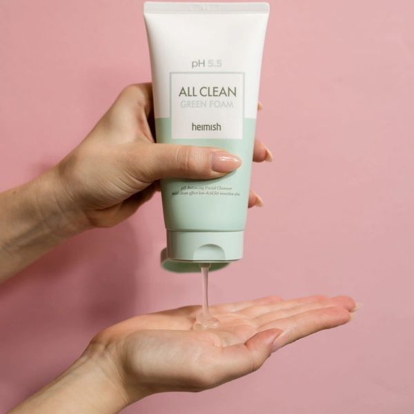 Очищающая пенка для умывания с экстрактом мыльного дерева Heimish All Clean Green Foam pH 5.5. 30 мл M00358 фото