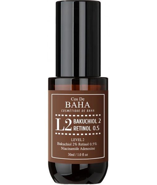 Сыворотка для лица с ретинолом 0,5% и бакучиолом Cos De BAHA L2 Bakuchiol & Retinol Serum M00168 фото