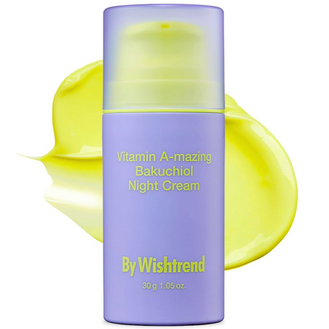 Нічний крем з ретинолом та бакучіолом By Wishtrend Vitamin A-mazing Bakuchiol Night Cream мініатюра 10 мл M00135 фото
