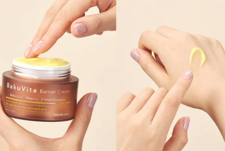 Увлажняющий крем с бакучиолом и витаминами C и E Thank You Farmer BakuVita Barrier Cream M00976 фото
