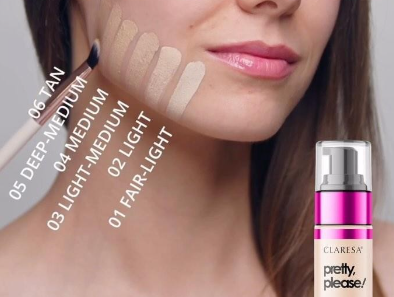 Тональна основа для обличчя Claresa Pretty, Please!Satin Matt Foundation 02 M00143 фото