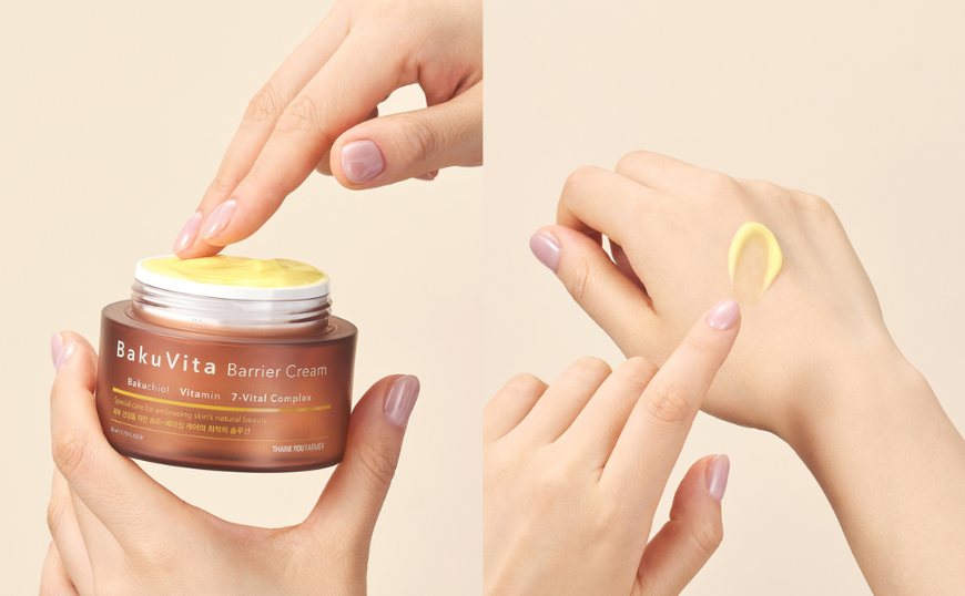 Зволожувальний крем з бакучіолом і вітамінами C та E THANK YOU FARMER BakuVita Barrier Cream 50 ml M00980 фото