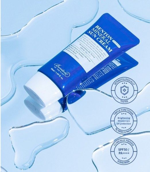 Солнцезащитный крем на минеральной основе Benton Skin Fit Mineral Sun Cream SPF50+/PA++++ M00083 фото