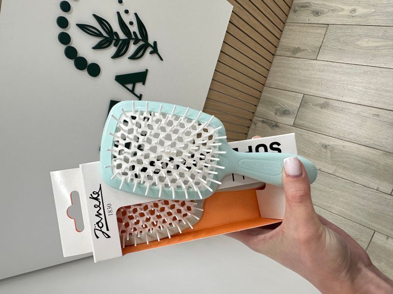 Щітка для волосся Janeke Superbrush Small тіффані з білою серединкою M00453 фото