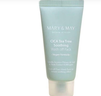 Заспокійлива глиняна маска Mary & May CICA TeaTree Soothing Wash off Pack M01283 фото