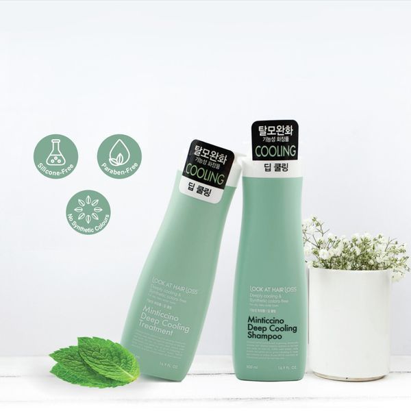 Освіжаючий шампунь для жирної шкіри голови Daeng Gi Meo Ri Look At Hair Loss Minticcino Deep Cooling Shampoo, 500 мл M00203 фото