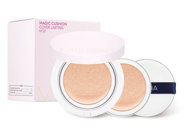 Тональний кушон тон 21 напівматове покриття MISSHA MAGIC CUSHION COVER LASTING SPF 50+  M00677 фото