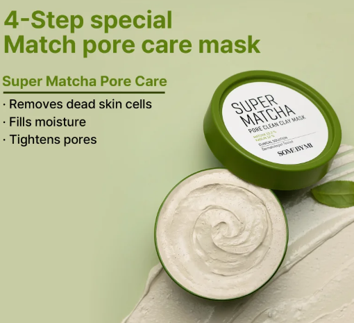 Очищуюча маска з глиною для звуження пор Some By Mi Super Matcha Pore Clean M00973 фото