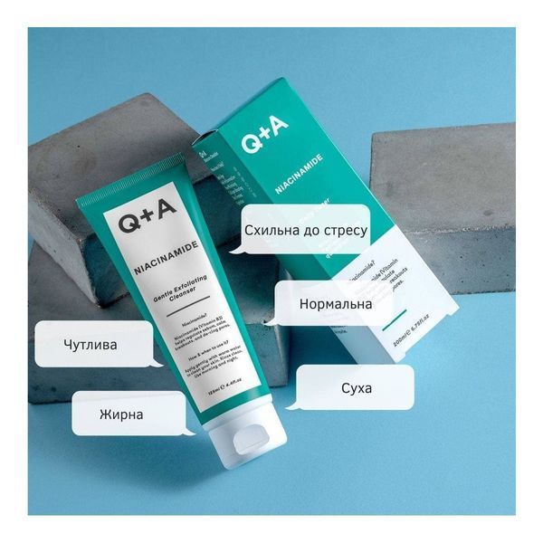 Очищающий гель для лица Q+A Niacinamide Gentle Exfoliating Cleanser M01290 фото