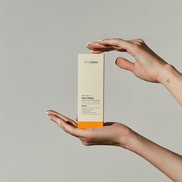 Солнцезащитный антиоксидантный крем WhoCares Bifida Barrier Sun Cream, 40 мл M01176 фото