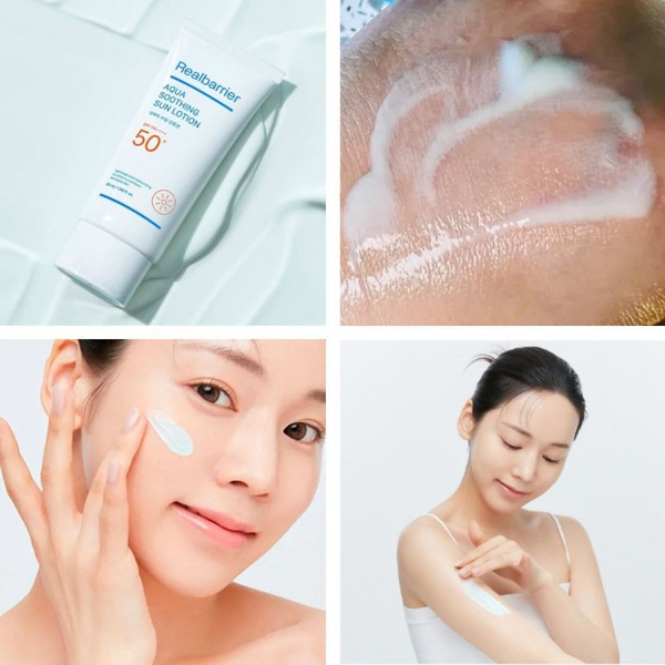 Зволожувальний сонцезахисний лосьйон з охолоджувальною дією SPF50+ REAL BARRIER Aqua Soothing Sun Lotion SPF50+PA++++ 50ml M01432 фото