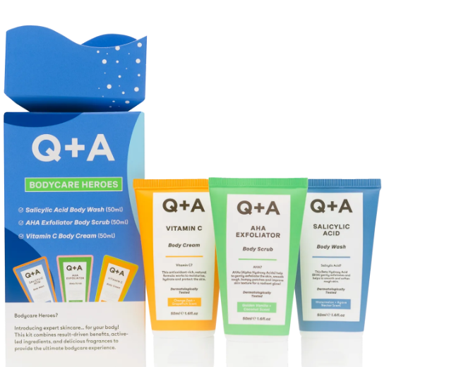 Подарунковий набір для тіла Q+A Bodycare Heroes Gift Set M00859 фото