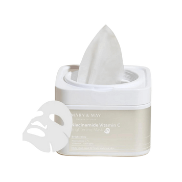 Освітлюючі тканинні маски з ніацинамідом та вітаміном С Mary&May Niacinanide Vitamin C Brightening Mask, 30 шт W-0019 фото